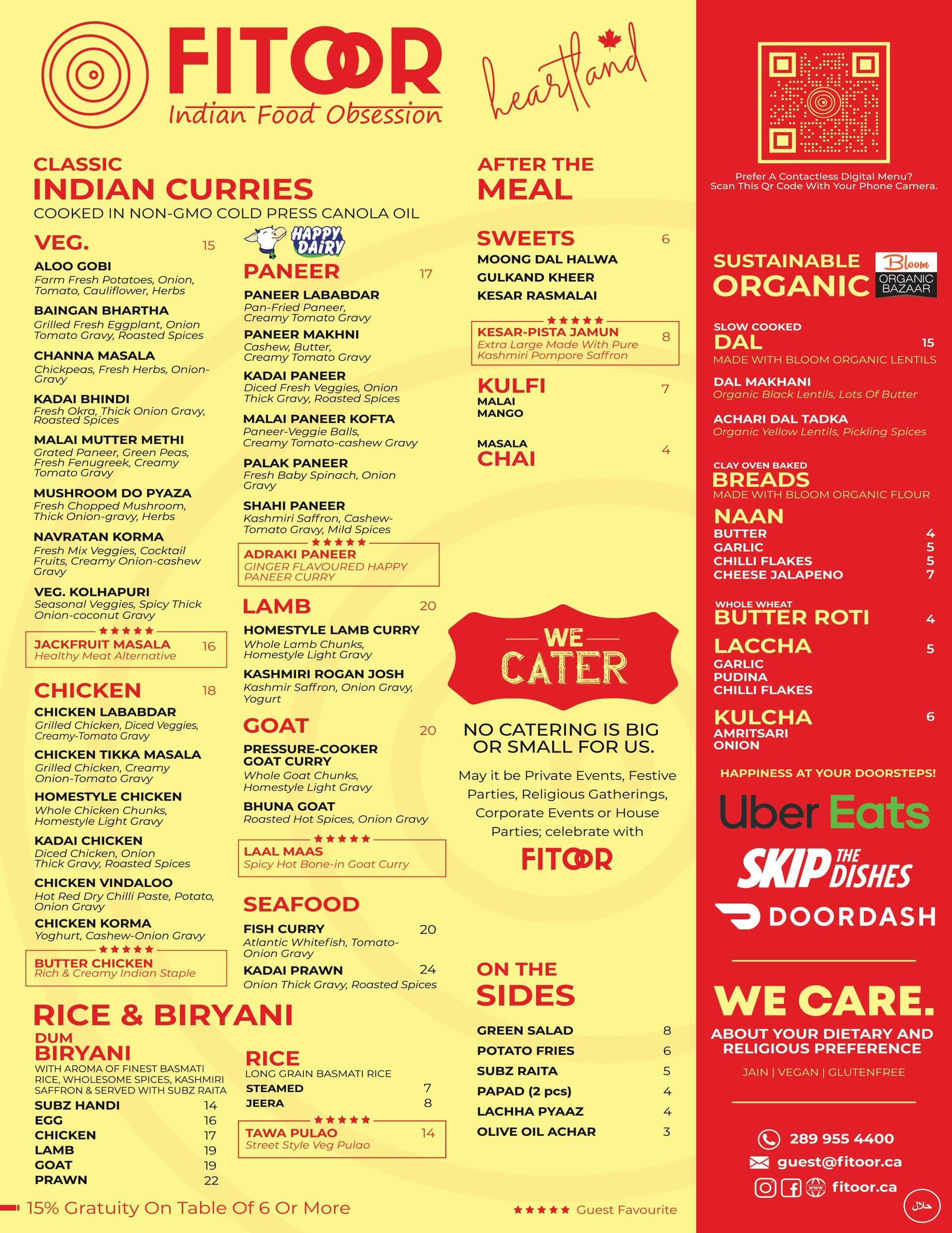 indian food delivery mississauga Menu Page 1